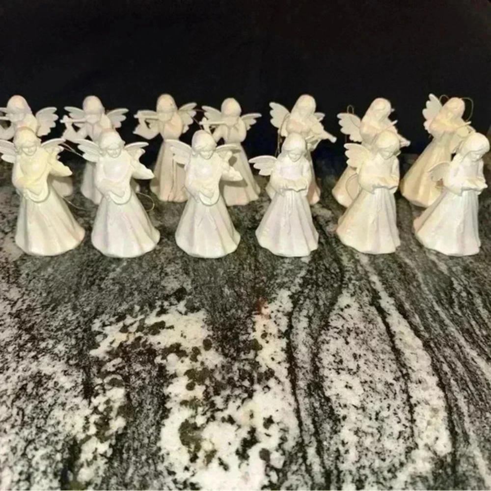 Vintage Plastic Angel Ornaments-Set‎ of 6